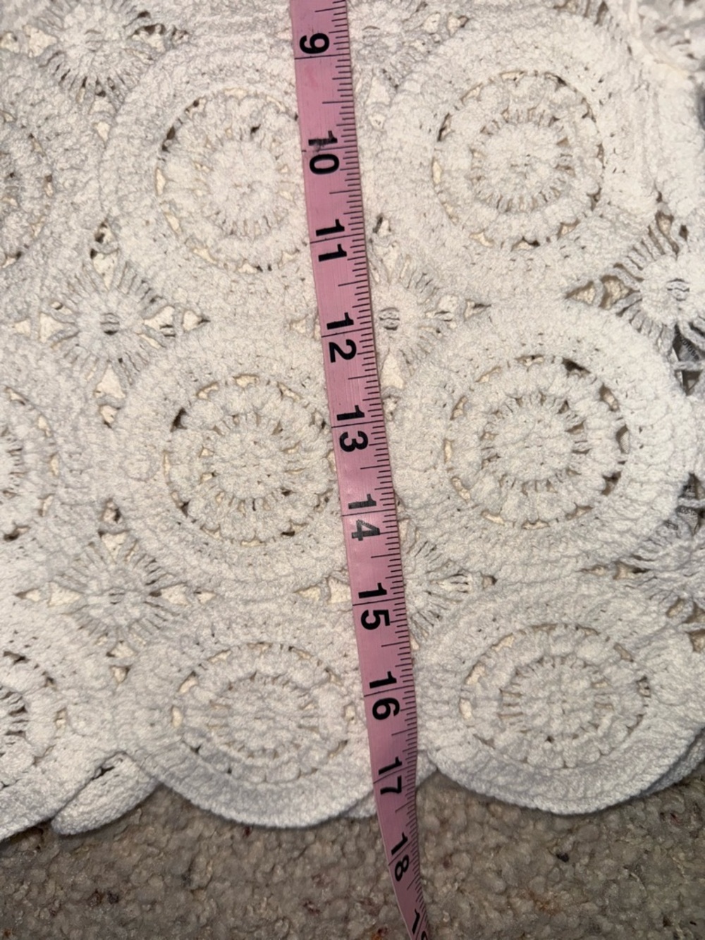 Abercrombie & Fitch White Crochet Lace Mosaic Tile Top Short Sleeve Boho Small - Picture 9 of 12